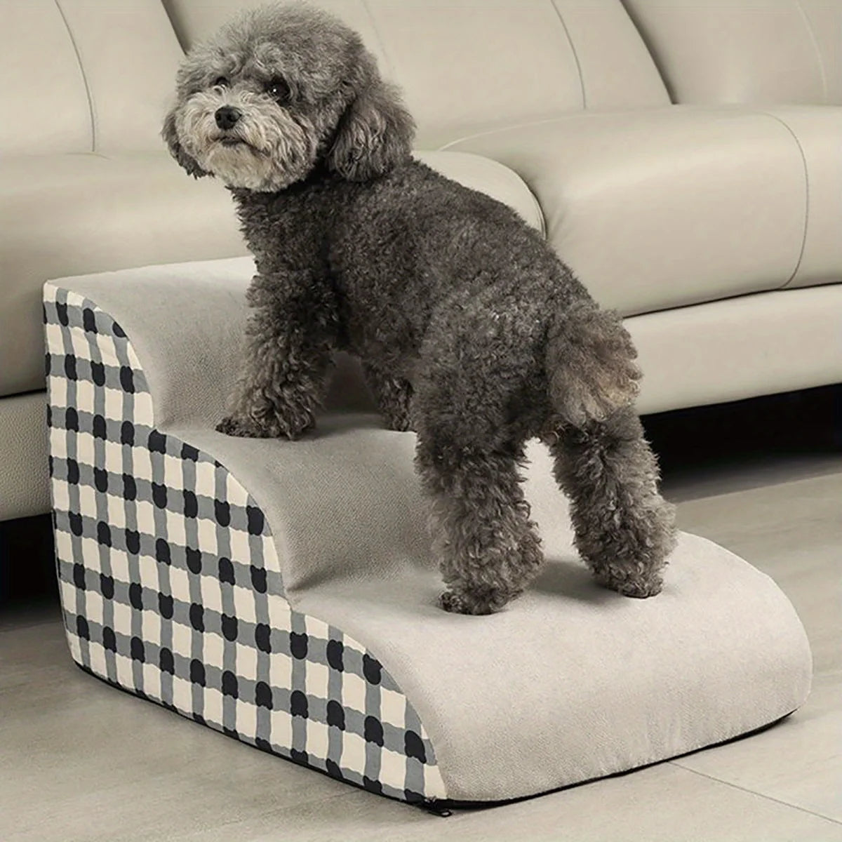 Dog Pet Stairs 2/3 Steps – Non-Slip Foam Ramp for Small Dogs, Sofa & Bed Ladder | CCCpet