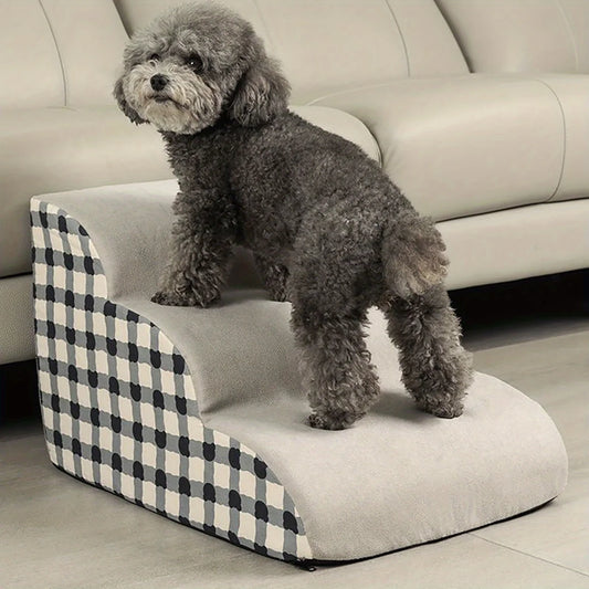 Dog Pet Stairs 2/3 Steps – Non-Slip Foam Ramp for Small Dogs, Sofa & Bed Ladder | CCCpet