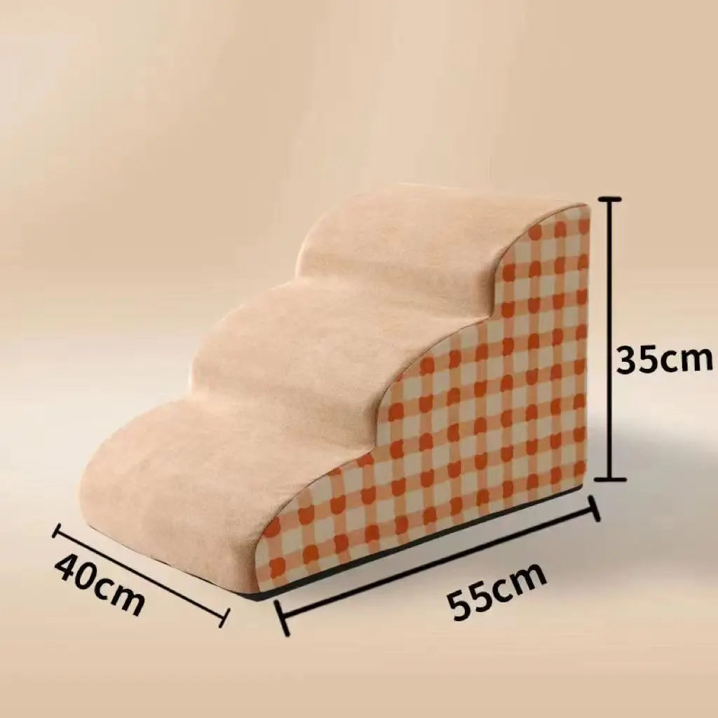 Dog Pet Stairs 2/3 Steps – Non-Slip Foam Ramp for Small Dogs, Sofa & Bed Ladder | CCCpet